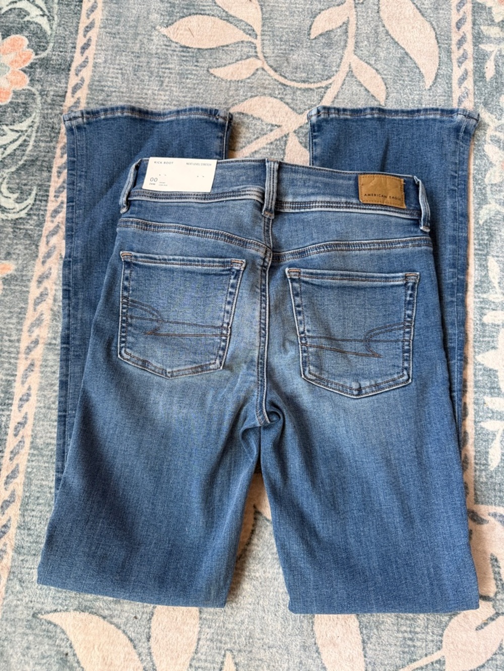 American Eagle Outfitters Women's Medium Blue Skinny Kick Boot cut Jeans